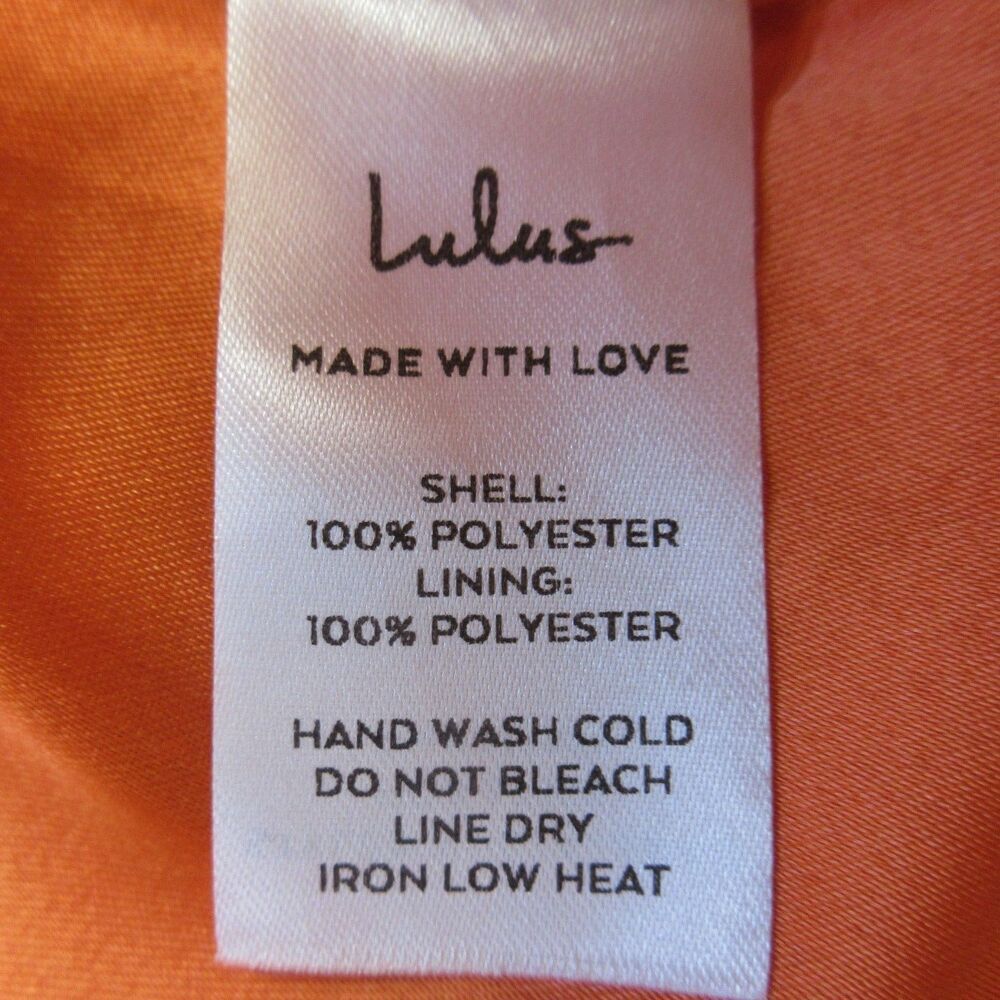 LULUS Sweetest Song Orange Floral Print Romper Sz Large Backless Long Sleeve NWT - Picture 10 of 13